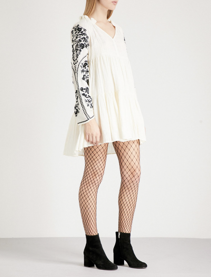Free People Ivory Embroidered Long Sleeve Emerald City Dress famousbrandstrading Free People Ivory Embroidered Long Sleeve Emerald City Dress famousbrandstrading