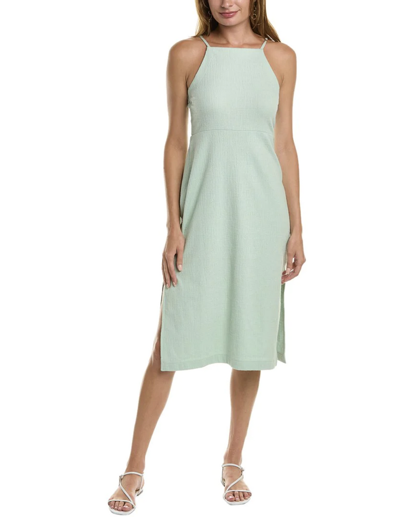 Madewell Green Mint Knit Crosshatch Texture Knee-Length Apron Cami Dress Madewell Green Mint Knit Crosshatch Texture Knee-Length Apron Cami Dress