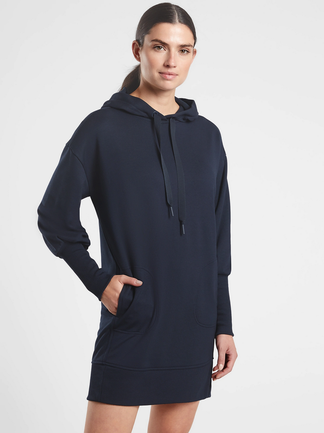 Athleta Navy Blue Long Sleeve Mala Hoodie Dress famousbrandstrading Athleta Navy Blue Long Sleeve Mala Hoodie Dress famousbrandstrading