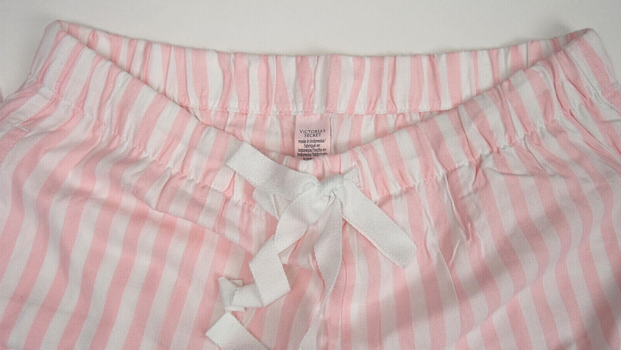 thumbnail image 2 of Victoria's Secret Cotton Pajama Bottoms - Women's Small, Striped Sleep Pants NWT 2 of 4